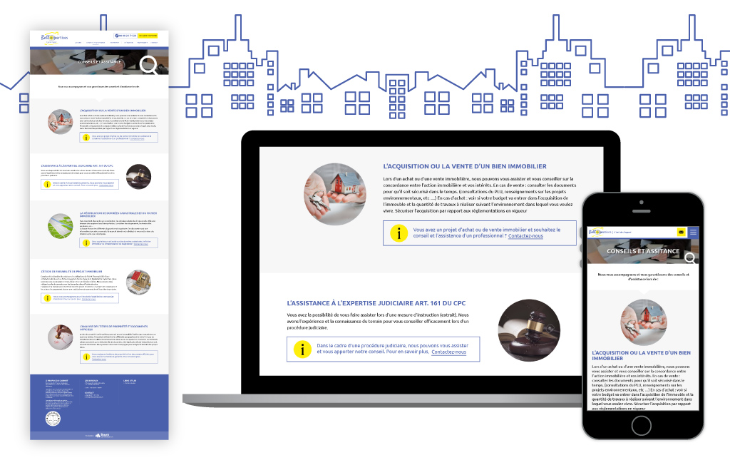 Bellexpertises, site vitrine - Page Conseils
