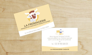 Refonte 2018 de la carte de visite de La Fromagerie, boutique de fromages au lait cru à CAEN (14)