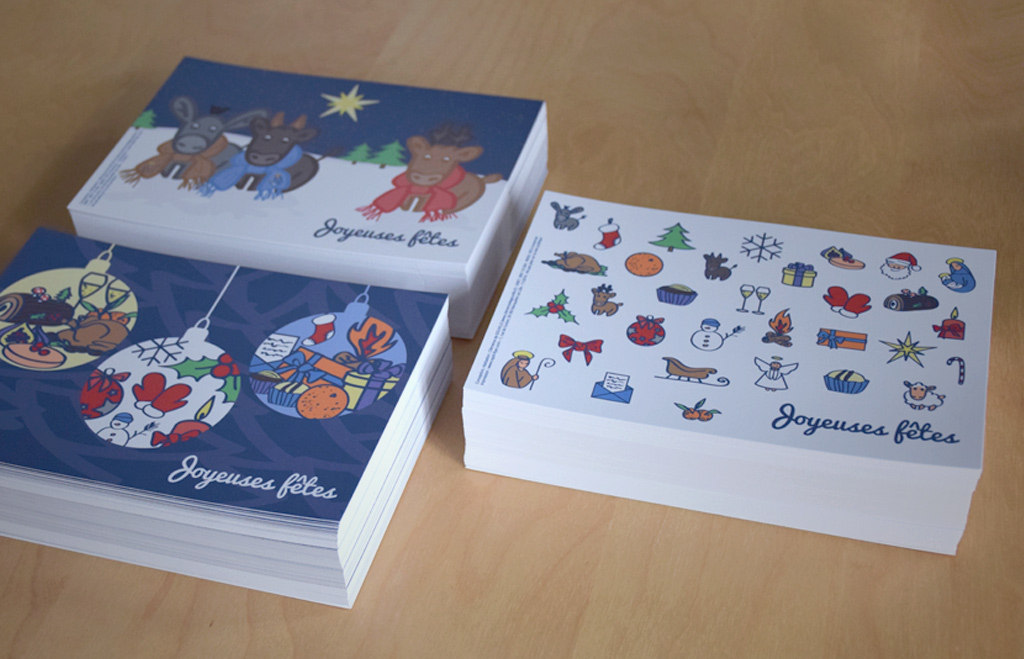 Exemplaires des cartes de vœux