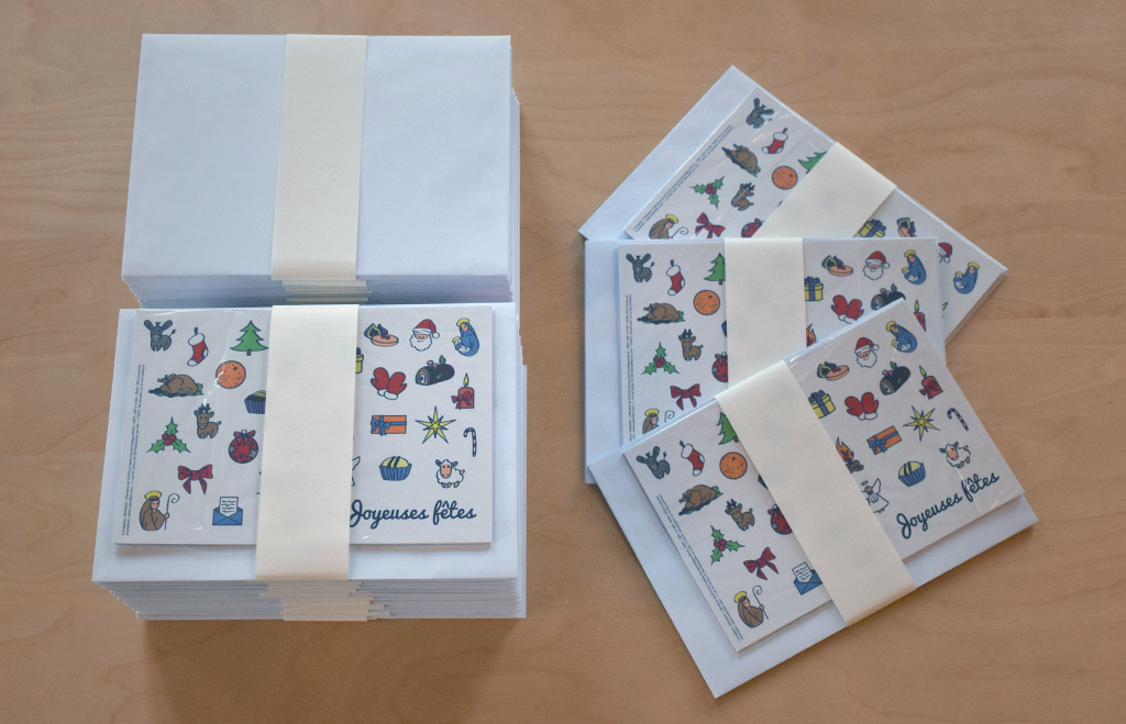 Présentation des lots des cartes de vœux